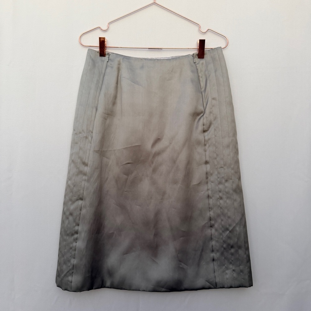 August Silk Midi Neutral Taupe Gray | Elegant Minimalist